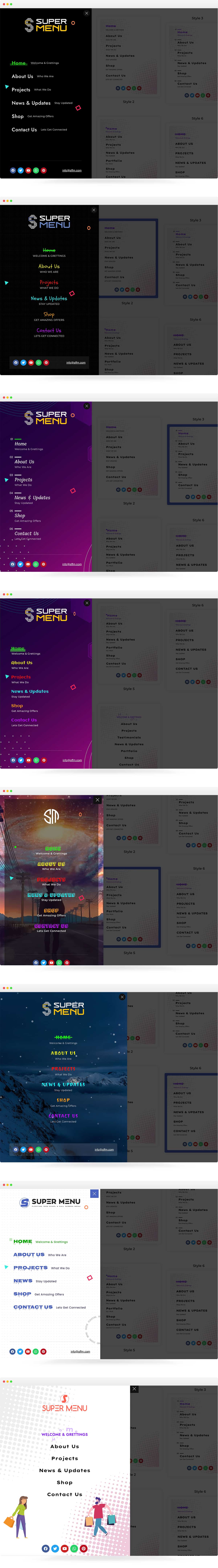 Super Floating and Fly Menu - Sticky, side, one page navigator, off-canvas menu plugin for WordPress - 7