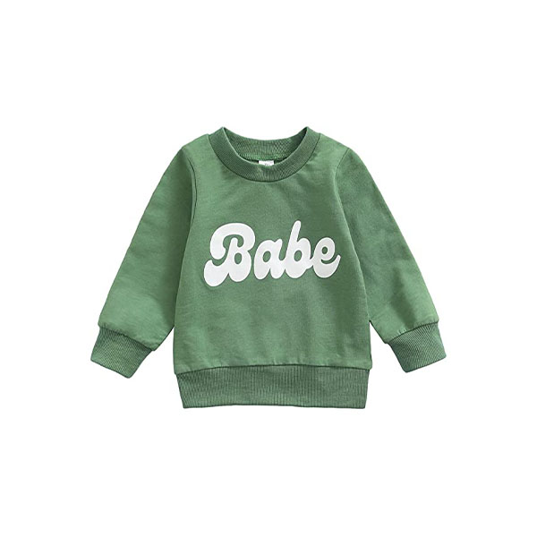 Kids Infant Baby Long Sleeve Pullover Sweatshirt - Image 2