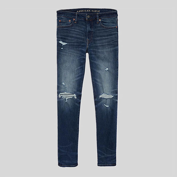 American Eagle Men U-0116-6329-494 AirFlex+ Temp Tech Ripped Slim Straight Jean