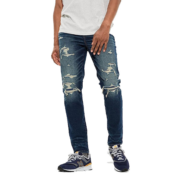 American Eagle Men U-0119-6094-832 AirFlex+ Patched Skinny Jean - Image 2