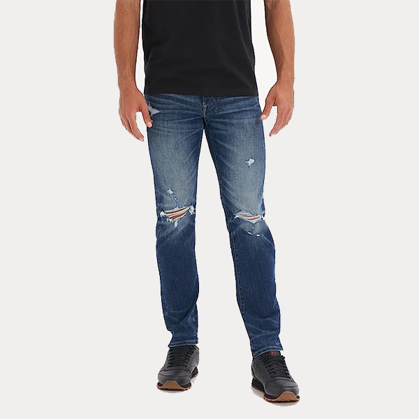 American Eagle Men U-0116-6329-494 AirFlex+ Temp Tech Ripped Slim Straight Jean - Image 3