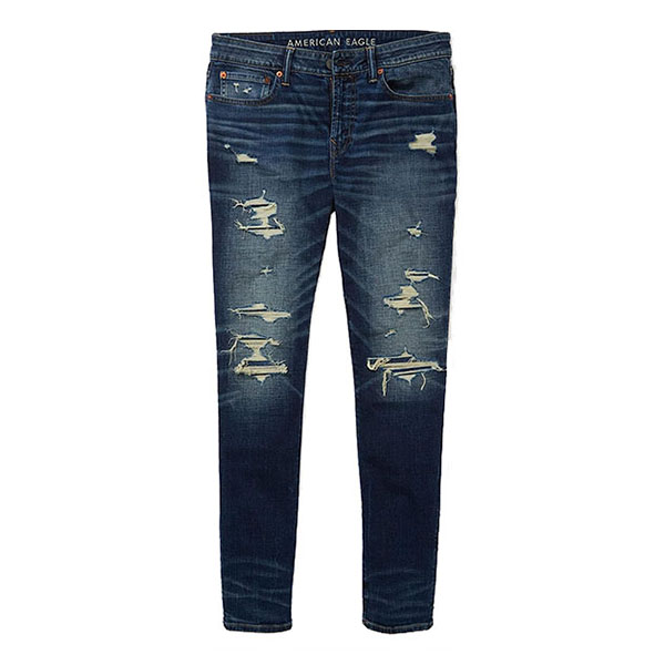 American Eagle Men U-0119-6094-832 AirFlex+ Patched Skinny Jean