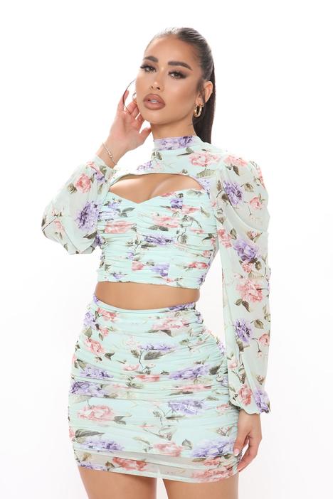 Light Floral Dress Set