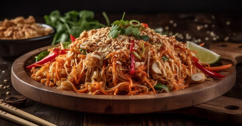 Basil Chicken with Vermicelli