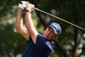 Phil Mickelson six shots behind leaders at American Express