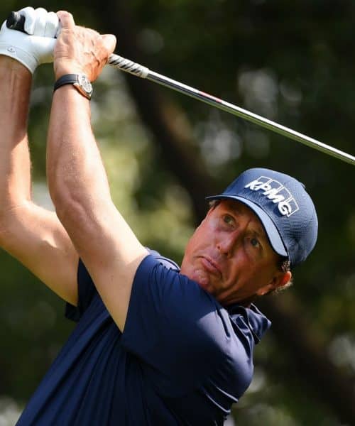 Phil Mickelson six shots behind leaders at American Express